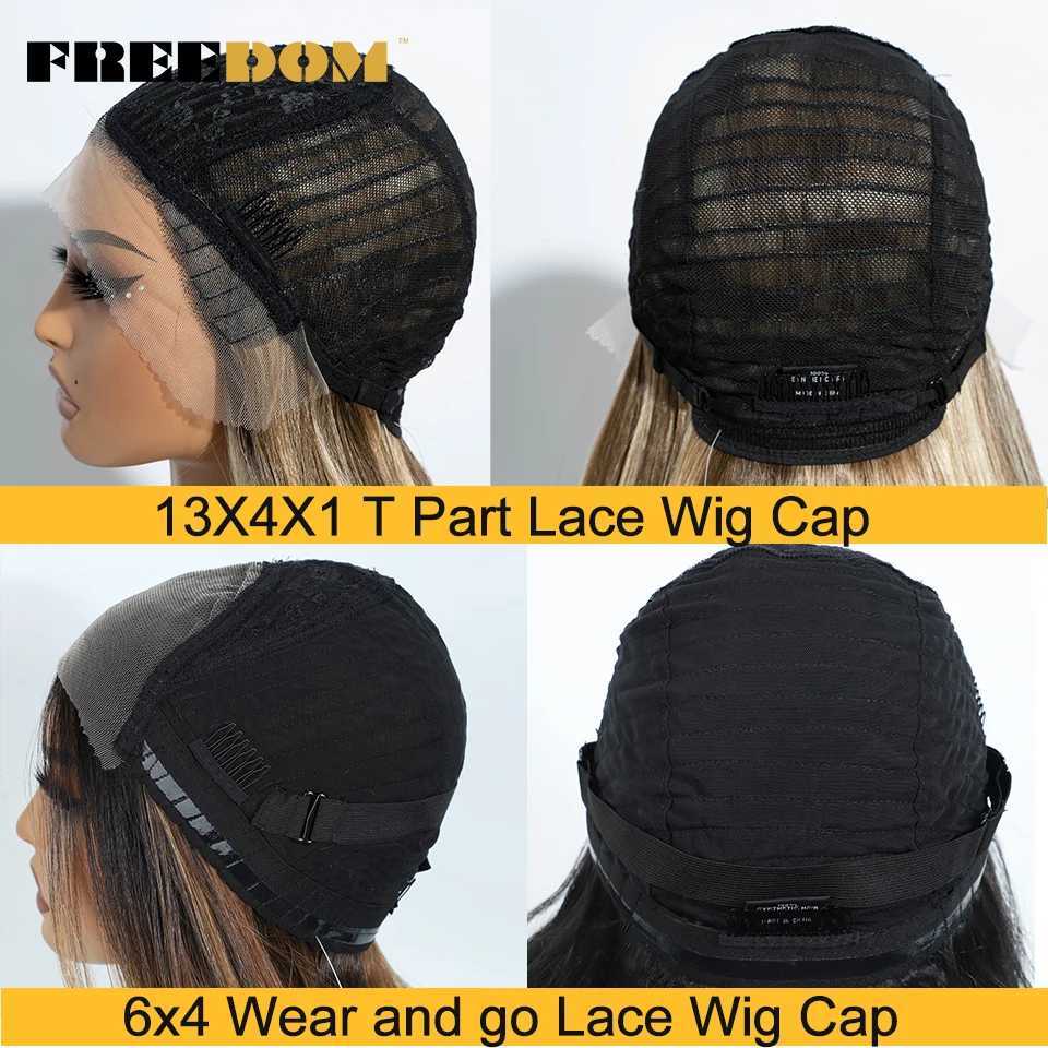 Synthetic Lace Front Wigs For Black Woman Layered Straight Wear and Go Glueless Wigs Ombre Brown T Part 6x4 Pre Plucked WigT251111