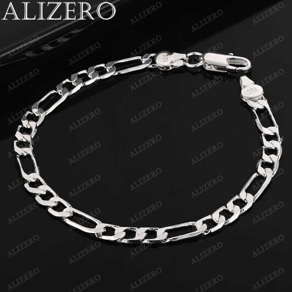 ALIZERO 925 Sterling Silver Bracelet 4/6/8/10/12mm Chain Bracelets For Men Women Fashion Party Fine Jewelry WholesaleC250410