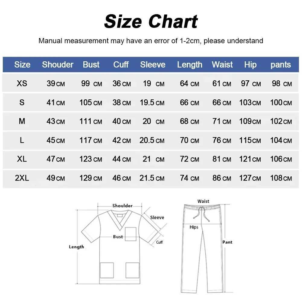 Multi color washer uniform short slip top+pants care uniform female pet store doctor scrub medical surgery work suit scrub set X250410
