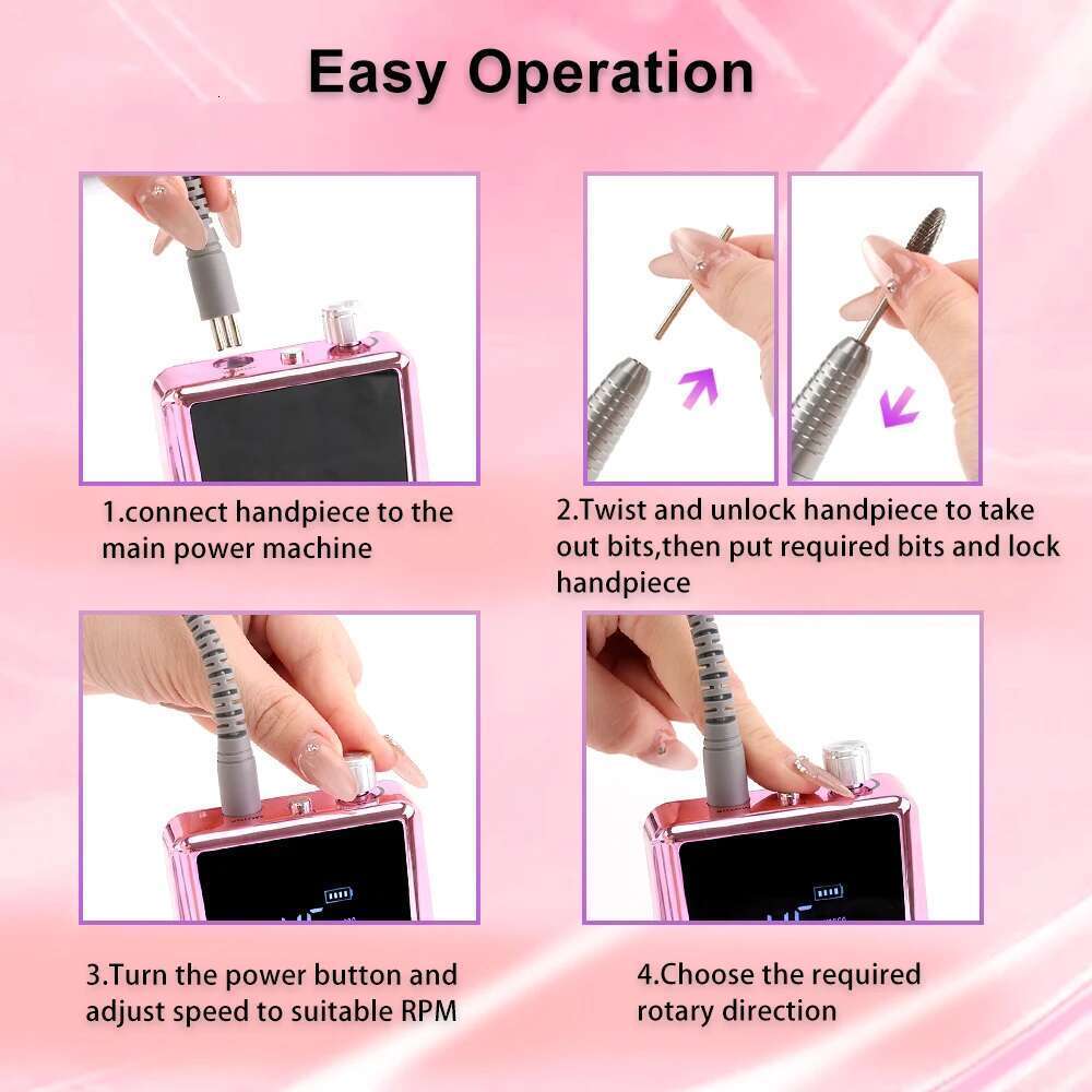 New Arrival High Power 85W Brushless Lcd Display 2 in 1 Nail Drill hine 45000 Rpm for Manicure