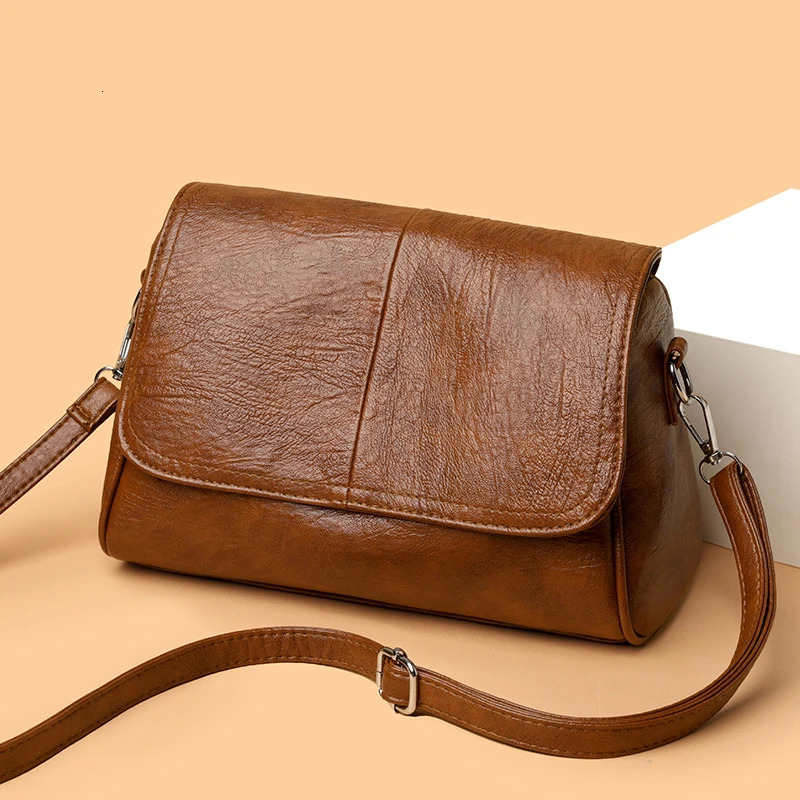 Retro Oil Wax Leather Crossbody Bag with a Textured and Vintage Feel Simple Elegant Flap n Adjustable Shoulder Strap Suitable for Daily Commuting Sho 