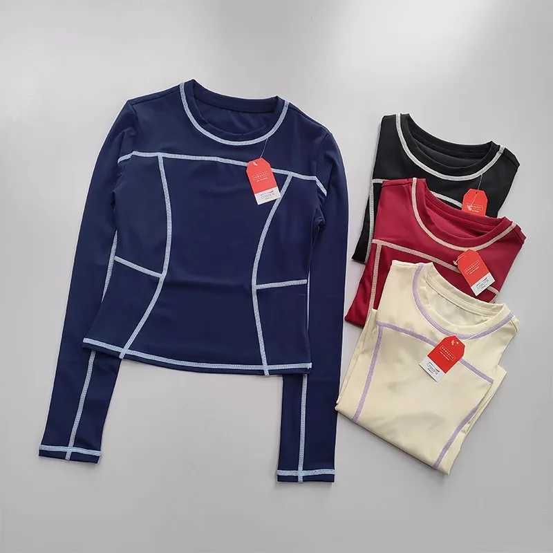 Womens yoga fitness suit womens weight loss sports top fast drying running fitness T-shirtW250411