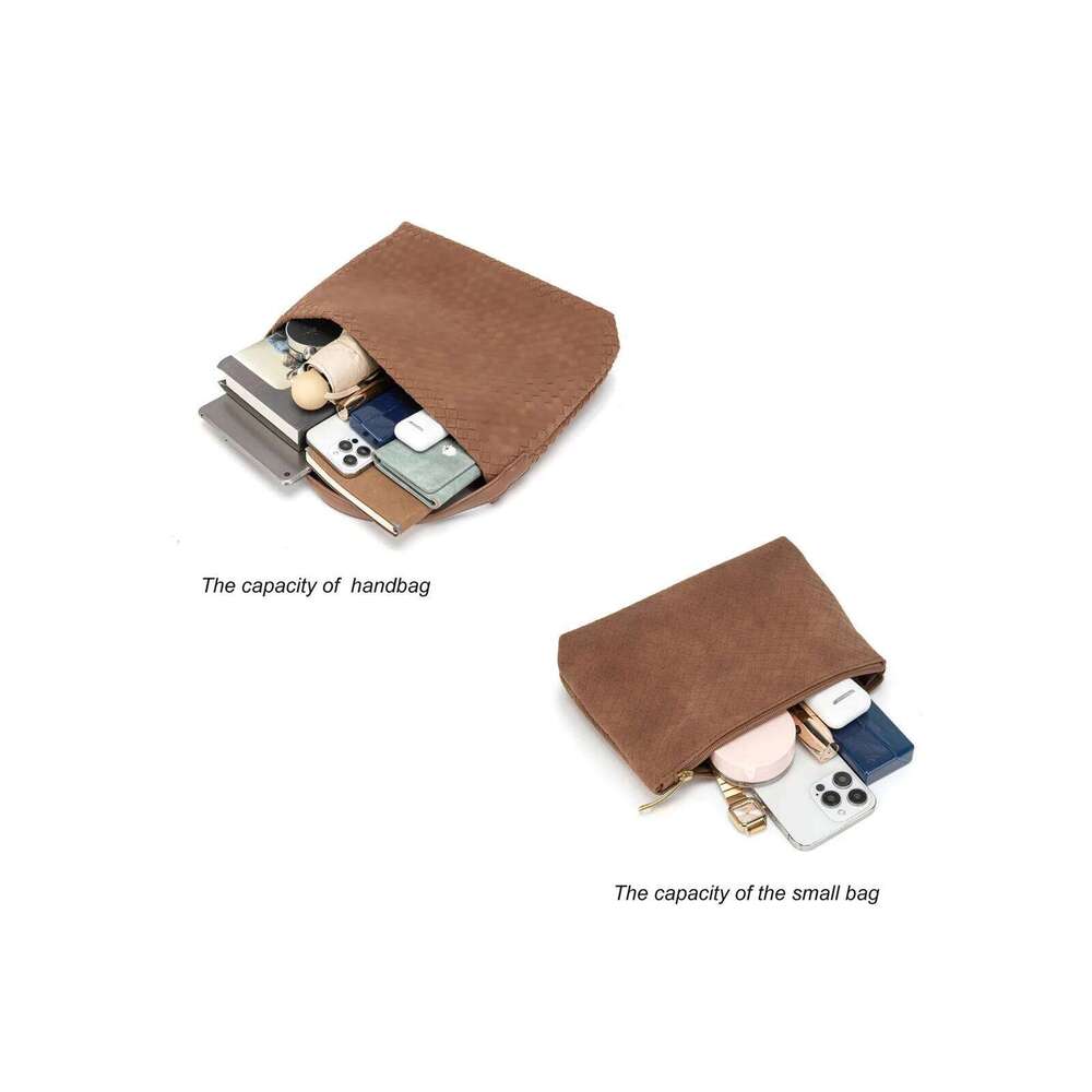 Women's Bags Trend 2025 Luxury Designer Bucket Bag Woven Suede Handbags And Purses Female Shoulder Bag