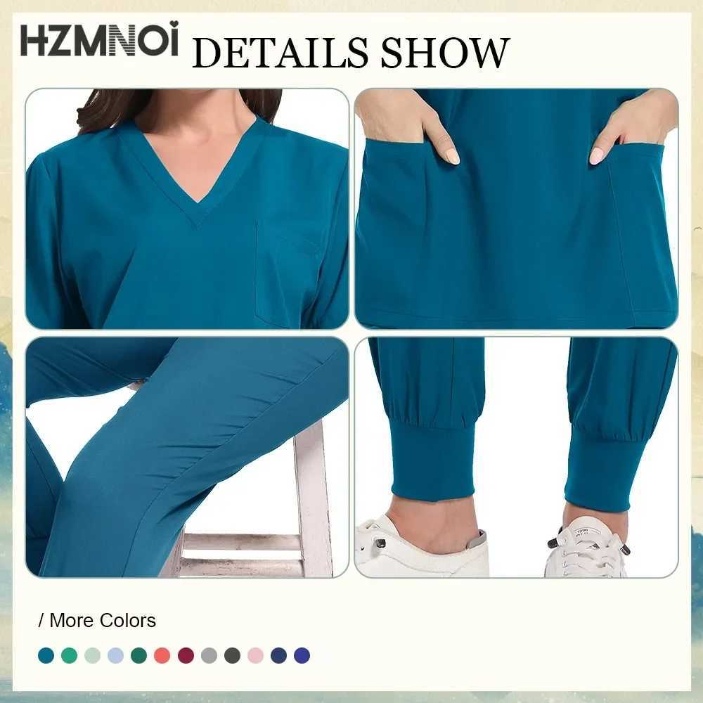 Surgical Uniforms Medical Nurse Scrub Set Woman Beauty Sn Workwear Clinical Scrub Top Jogging Pants Doctor Nursing Tunic Suit X250410