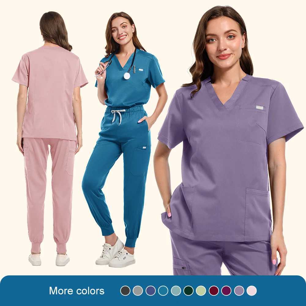 Medical Nurse Uniform Spa Workwear Medical Scrubs Set Hospital Uniform Surgery Dentist Overalls Spa Clinical Beauty Work Wear X250410