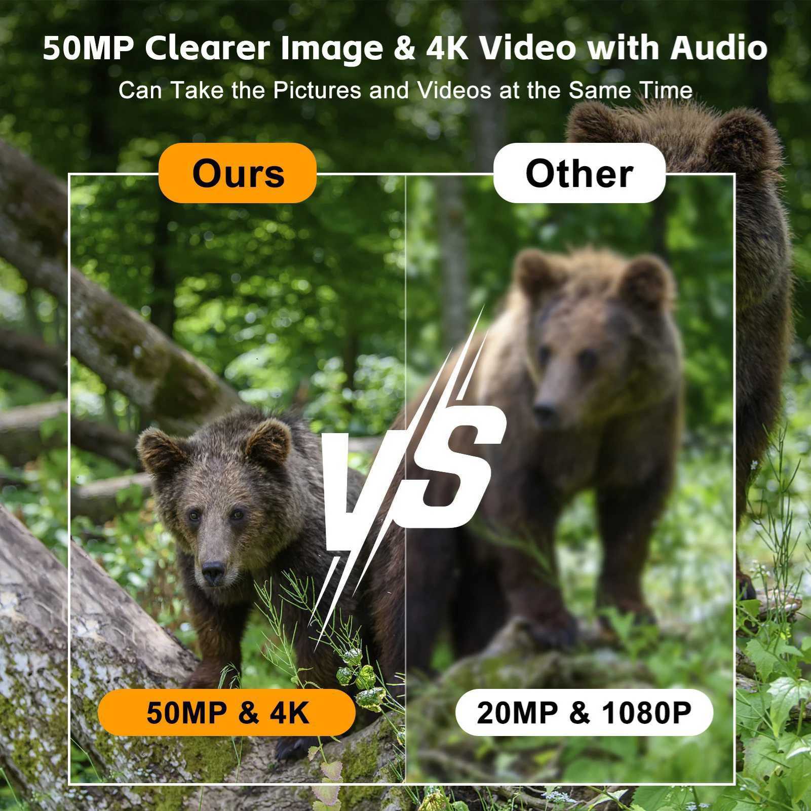 Solar Hunting Camera 4K Video 50MP Image Solar Trail Camera Outdoor Solar Trail Camera X2504111