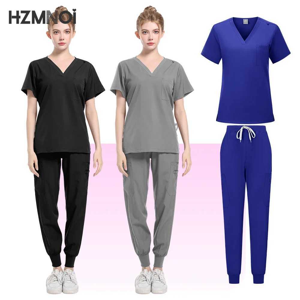 Women Scrubs Suits Surgical Tops Pants Multicolor Workwear Casual Jogger Clothes Hospital Doctor Nurse Uniform Medical Scrub Set X2504101