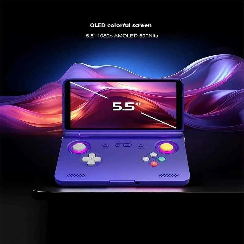 Retroid Pocket Flip2 Retro Handheld Game Console Video Player 55 Inch AMOLED Touch SCREEn Android13 RP5 P 2 GiftM251111