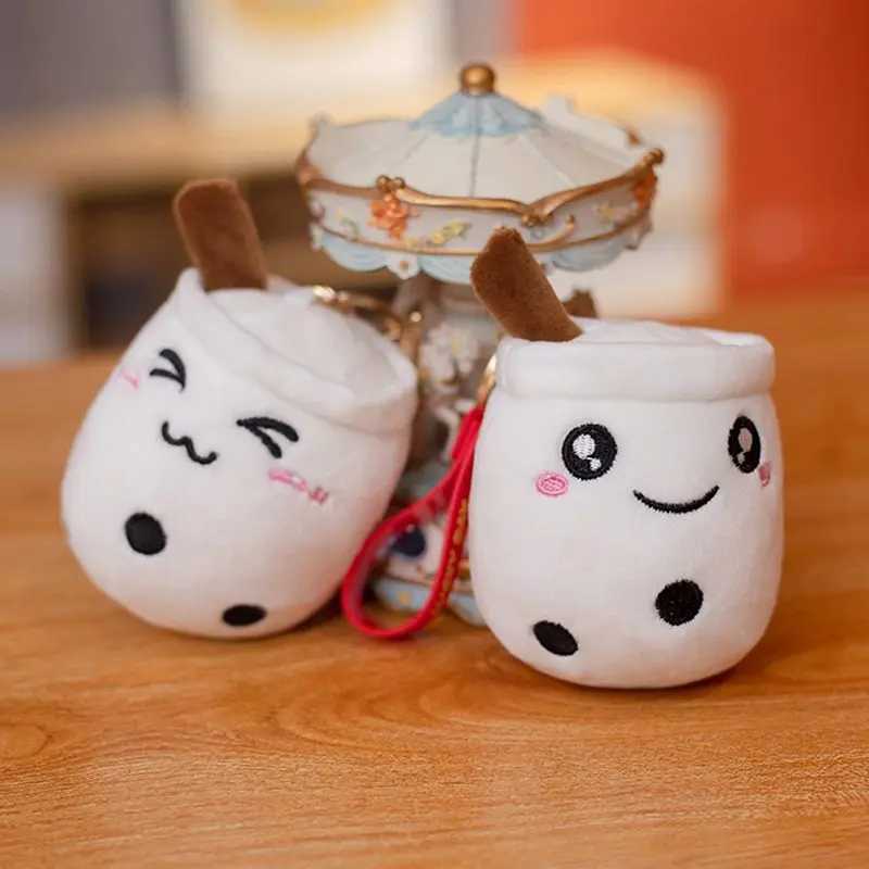 10cm Kawaii Bubble Anime Tea Cup Keychain Soft Plush Toy Filled Boba Doll Cute Backpack Decoration Best Gift for Girls and Children W250411