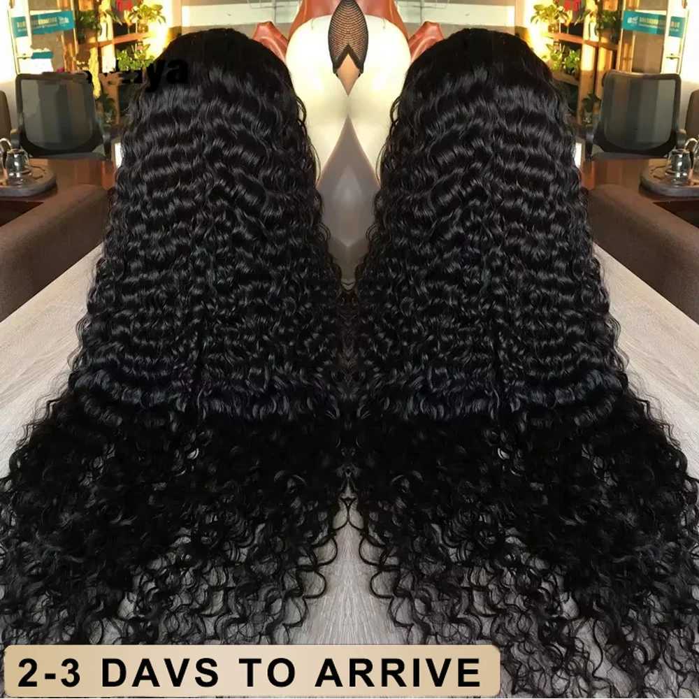 30 40 Inch Kinky Curly Wigs 13x6 Hd Lace Frontal Wig Black Deep Wave 13x4 Wet And Wavy Water Wave 100 Human Hair Wig For WomenT251111
