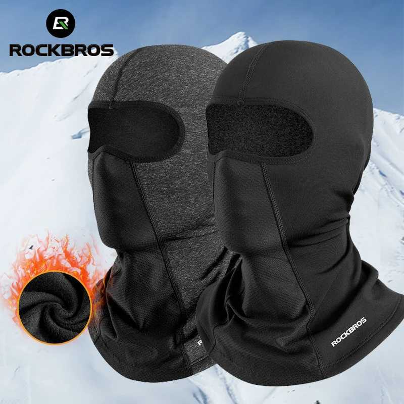 ROCKBROS Winter Climbing Hiking Fleece Thermal Keep Warm Windproof Cycling Face Balaclava Running Fishing Skiing Hat Headwear S251110