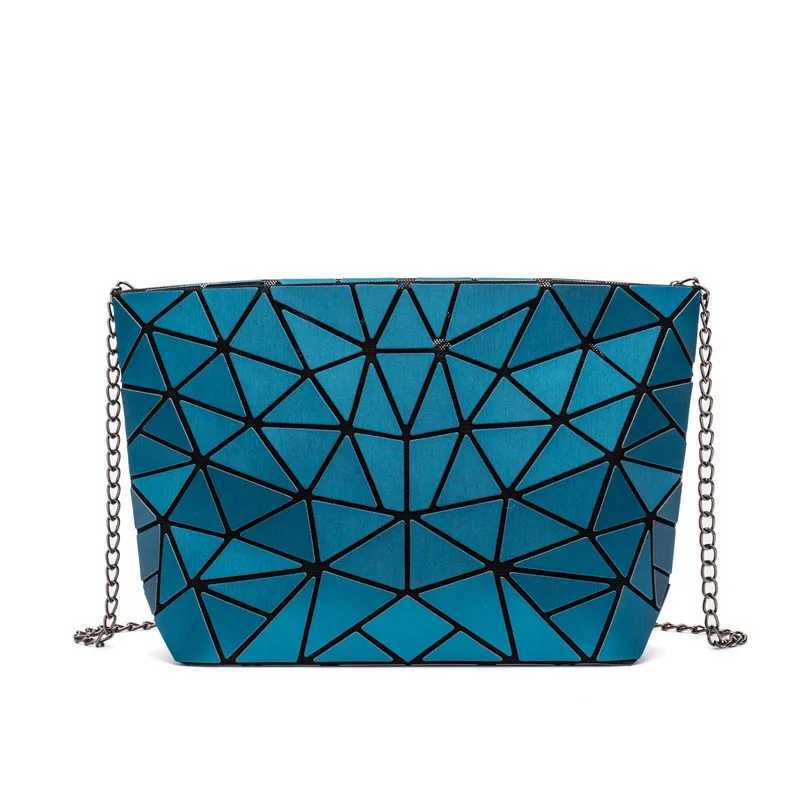 Ladies geometric diamond crossbody bag matte single-shoulder bags large-capacity chain foldable small handbagT251110