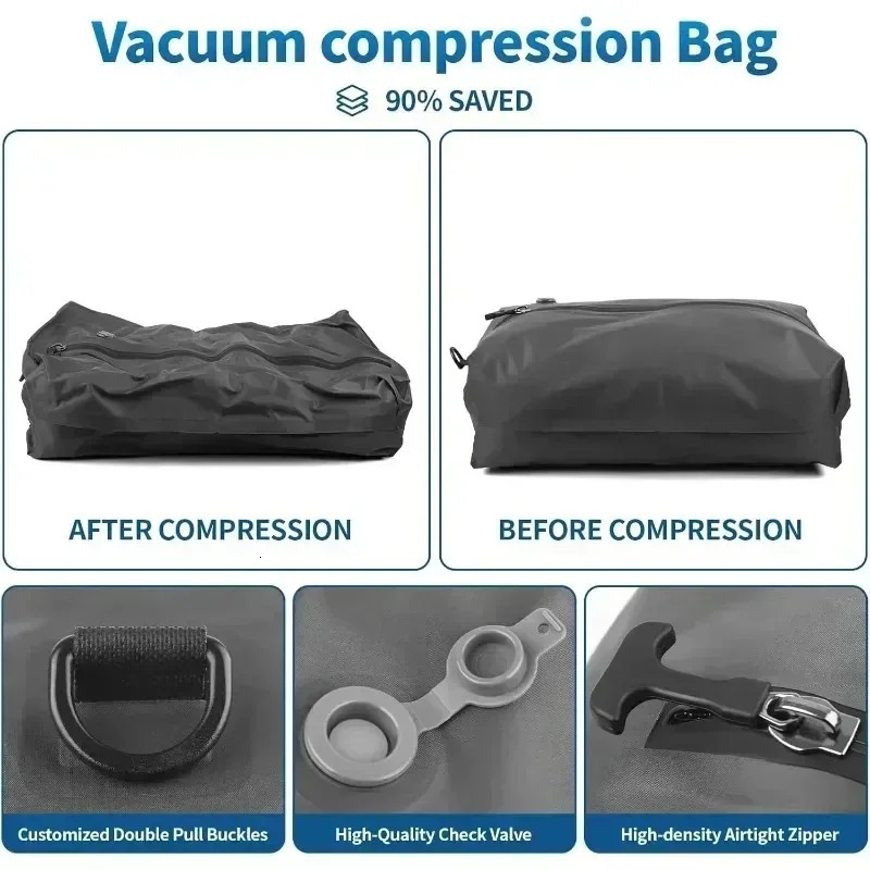 17L Vacuum Compression Bag with Air Pump Reusable Clothing Storage Travel Backpack Luggage 251110