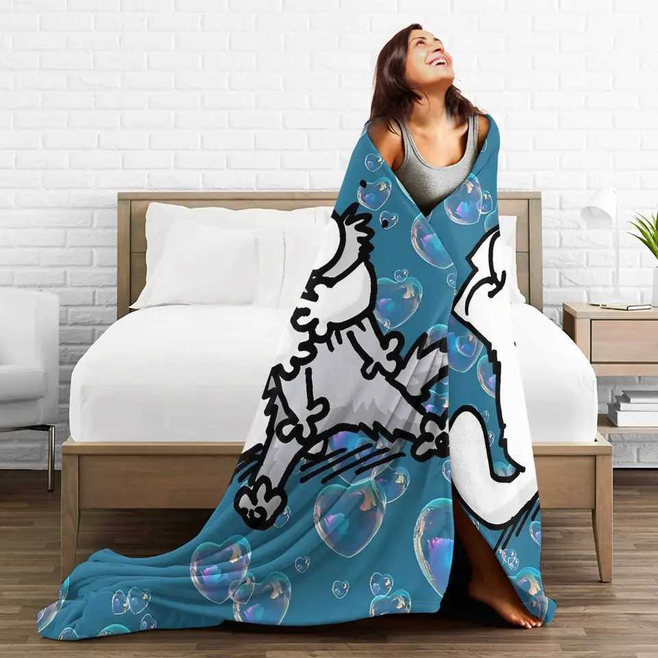 Blanket Simons Cat Blanket s Quty Warm Soft Bedding Throws Winter Children Couch Chair Sofa Bed Fluffy Bedspread C251111