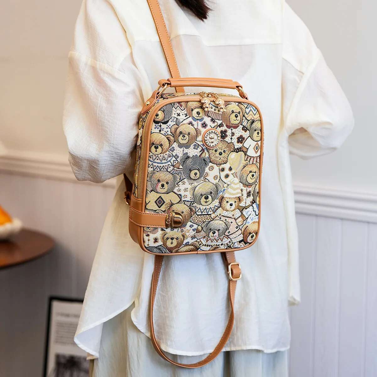 2025 New Leisure Design Tourism Outdoor Large Capacity Fashion Cartoon Backpack Trendy Shoulder Bag Fashion Backpack4