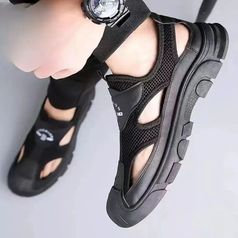 Mens breathable sports shoes beach sandals outdoor trend sandals summer mesh hollow casual outer shoes 250408
