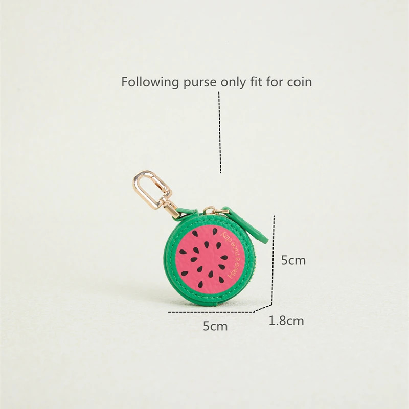 Watermelon kiwifruit Fruit Charm coin purse cute key chain mini pouch Wallet gift for girl women 251110