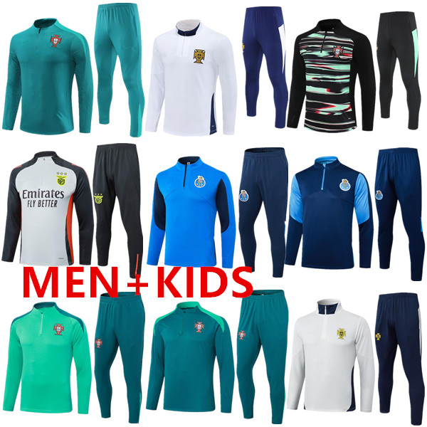 2025 Portugal European Cup Football TrackSuit RONALDO Portugieser 25 26 Portugal BERNARDO FERNANDES PEPE Football Sportswear Men's Kids Portugal National Team