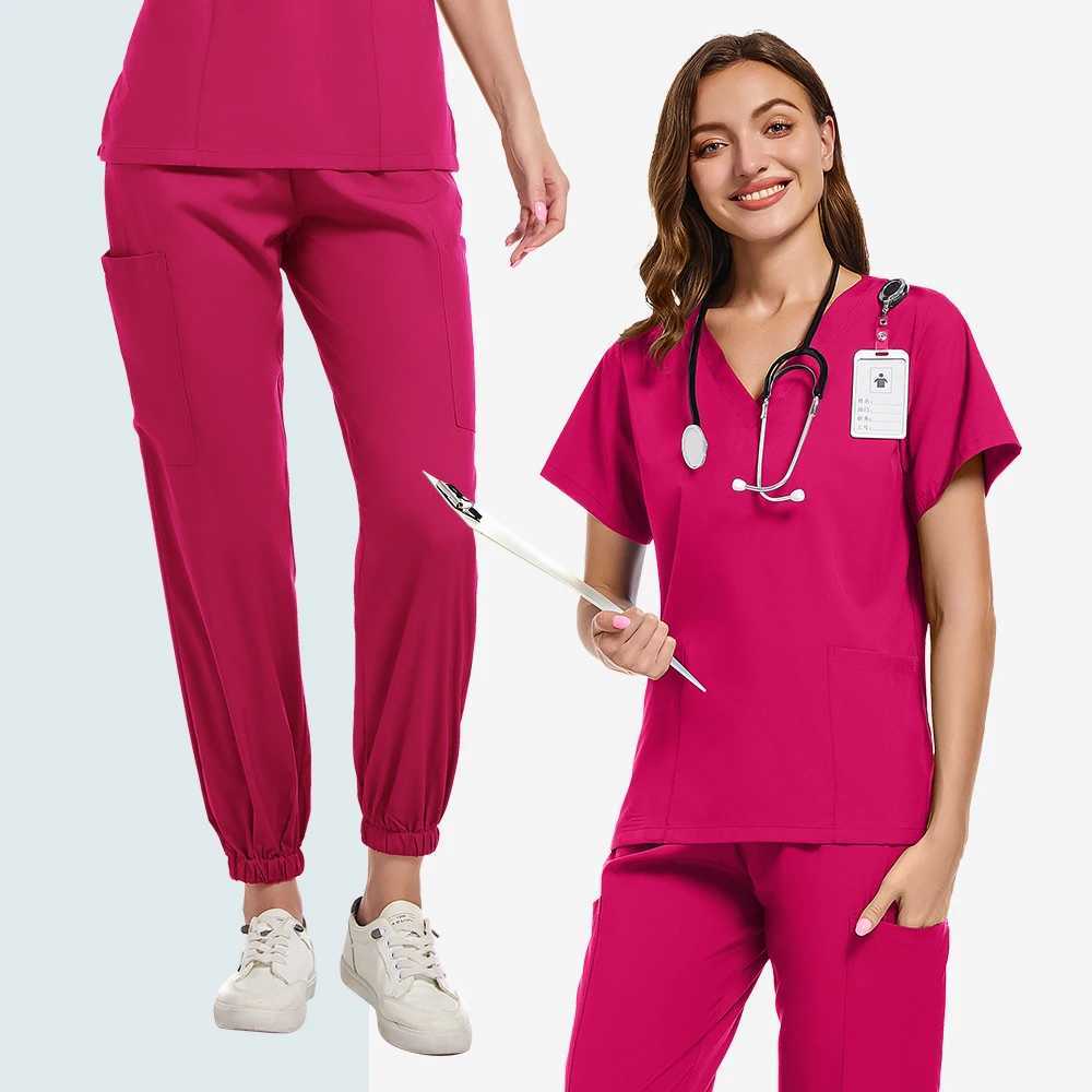 Scrub Uniform Women Suit Hospital Doctor Working Clothes Medical Surgical Multicolor Workwear Unisex Nurse Accessories X2504101
