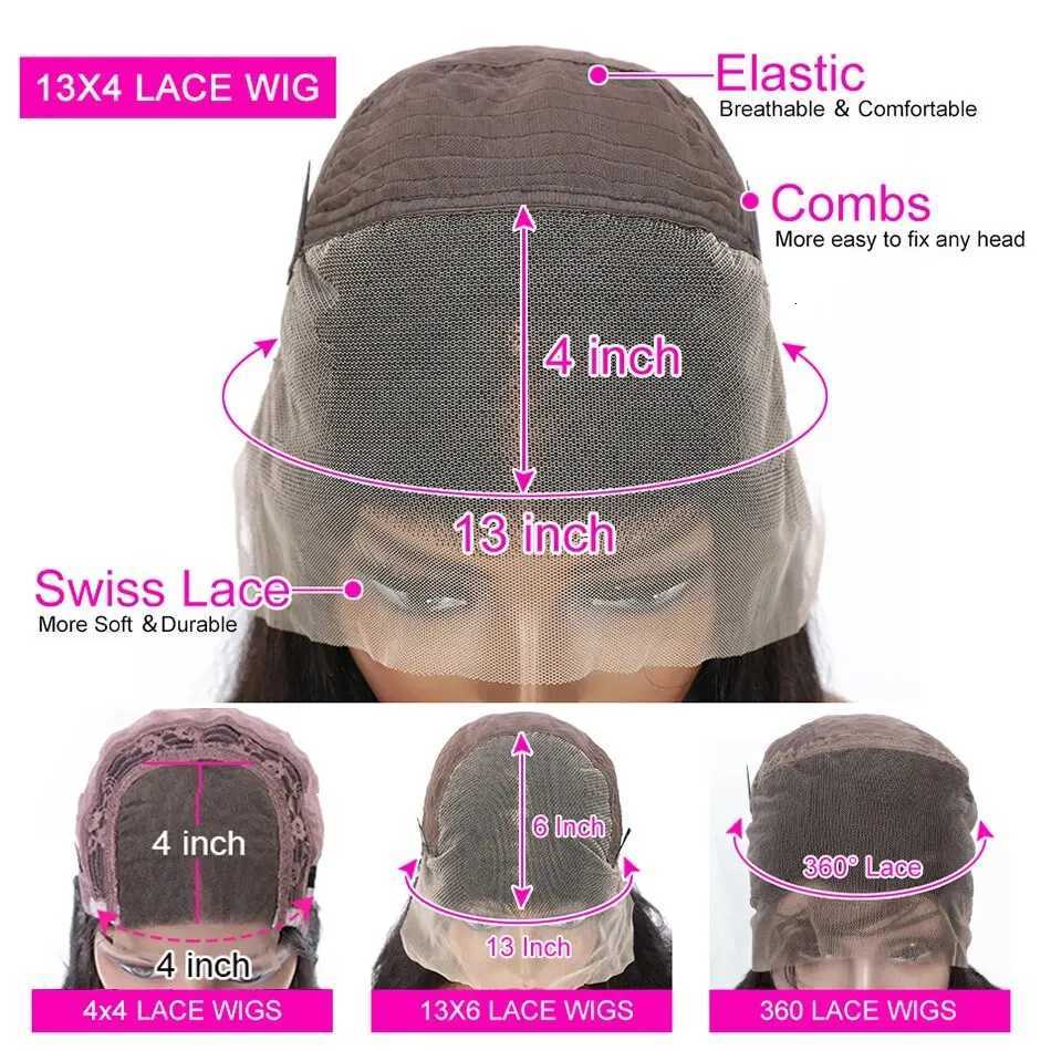 Dark Blue 13x4 HD Lace Front Human Hair Wigs For Women Pre Plucked Blue Body Wave Transparent Lace Frontal Wigs 100 Human HairT251111