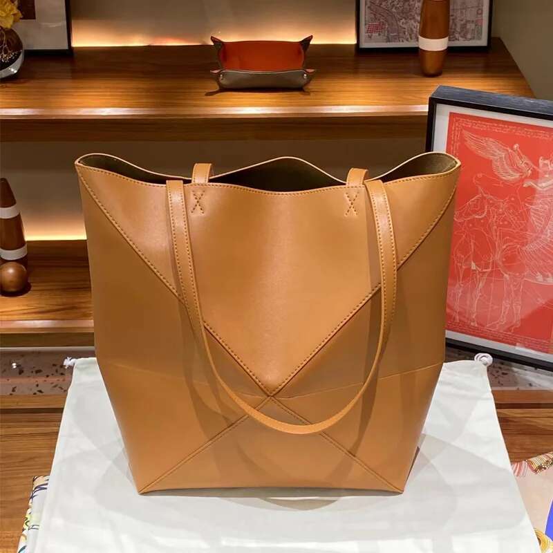 Hot Sell Fashion Women's Folding Bag Brand Design Genuine Leather Handbags For Women Elegant Lady Crossbody Shoulder Bags
