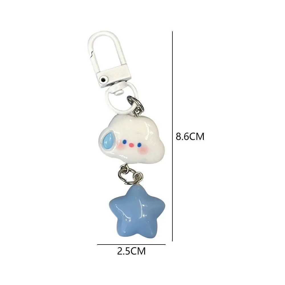 Cute Cloud Keychain Car Keychain Accessories Fun Cloud Creative School Bag Pendant Decorative Gift Cartoon Pendant W250411