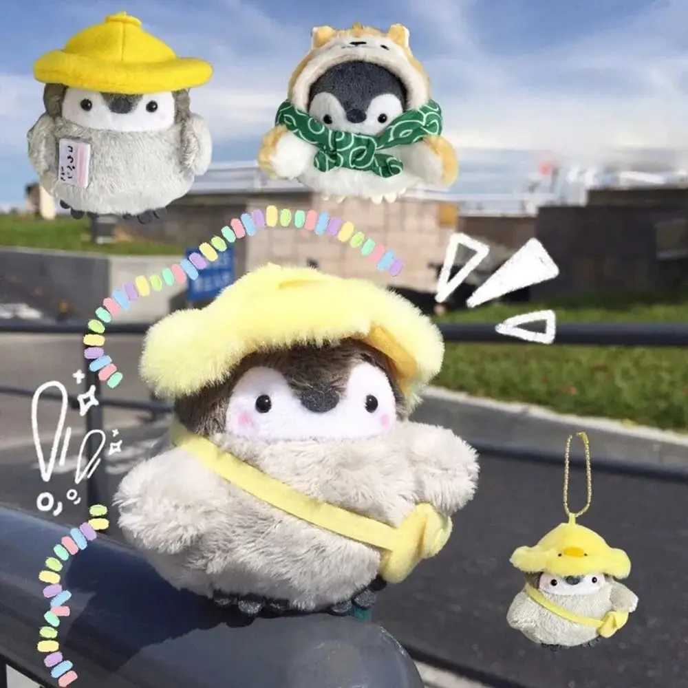 Cute Penguin Plush Key Ring Tourist Hat Penguin Key Chain Girl Gift Creative School Bag Key Chain W250411