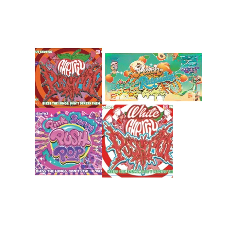 Wholesales Doja Keep IT Ten Sticker Labels Package 7 Gram Flower Glass Jar Label Multi Design Hologram Laser Film Stickers Support Customs Hot Sale