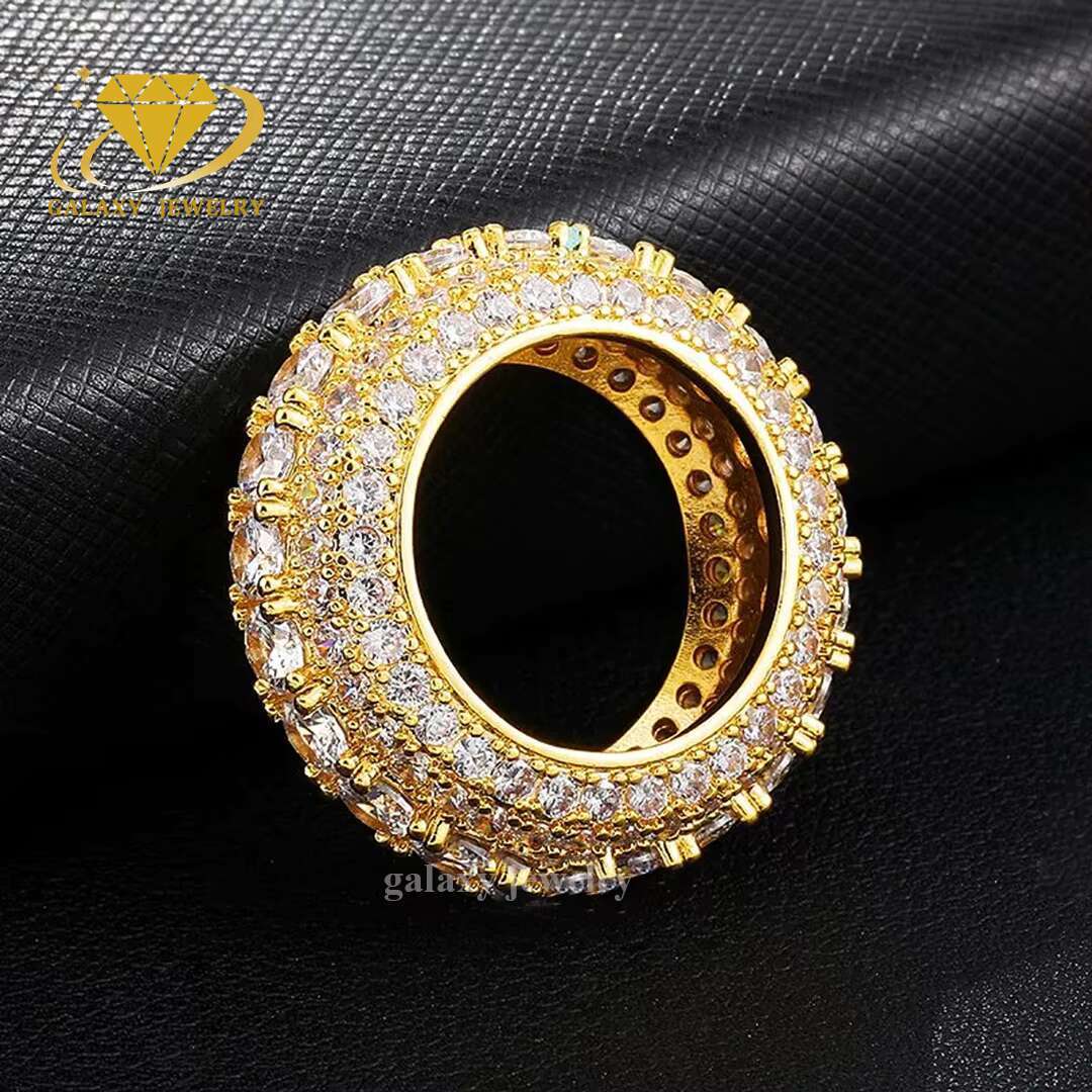 Vvs Moissanite Diamond Mens Ring Full Iced Out 925 Silver Jewelry Engagement Wedding Couple Set Women Eternity Rings