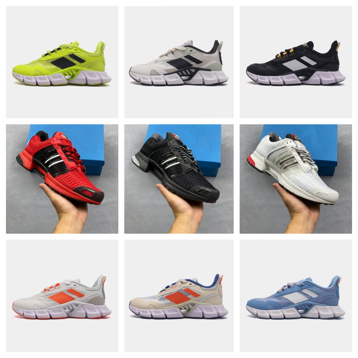 designer Climacool running shoes men women mesh ventilate leisure outdoors sneakers Climacoo 2.0 top-tier flat bottom cushioning EVA sports shoes training shoe