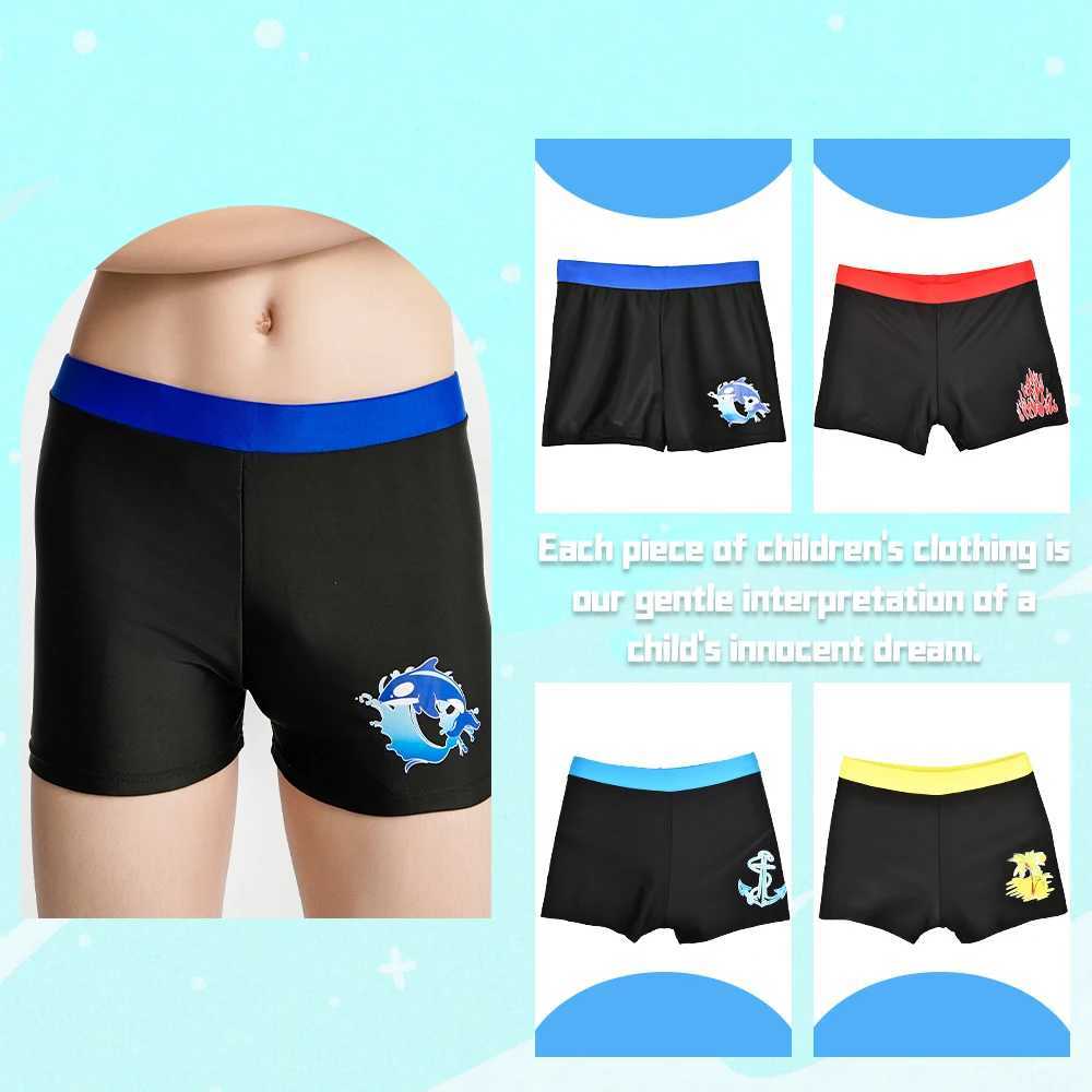 Boy Swimming Relay Children Dolphin Coconut Tree Printed Holiday Swimsuit Summer Childrens Swimsuit Casual Beach Shorts 23-55kgW250410