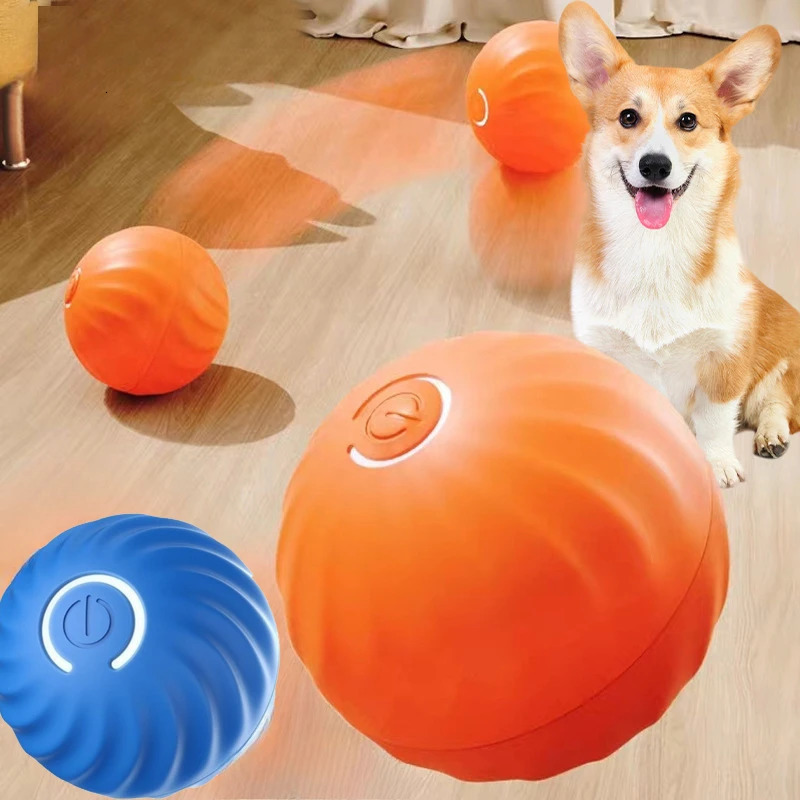 Pet Toy Ball Automatic Moving Dog Smart USB Jumping Rotating Interactive Chew for Puppy 251110