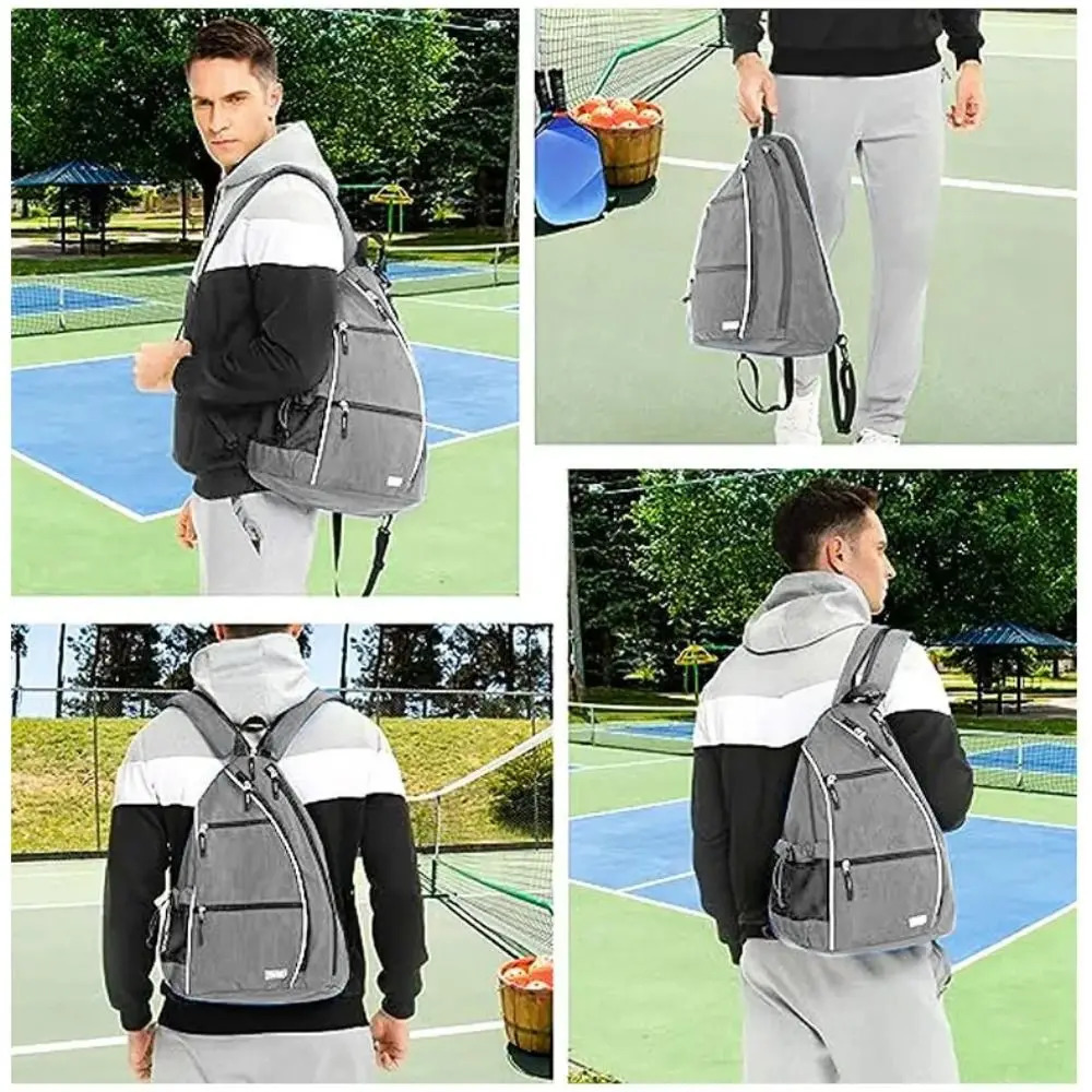 Pickleball Rackets Backpack for Men Women Sports Reversible Pickleball Paddle Bag Tennis Racquetball Badminton Travel Sling Bag 251027