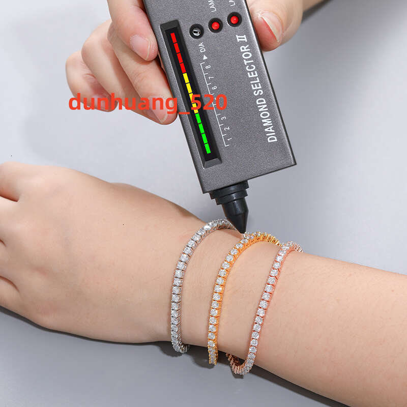 Drop Shipping 7 Days Fast Delivery Women Jewelry 3Mm Sterling Sier VVS Moissanite Tennis Chain Bracelet