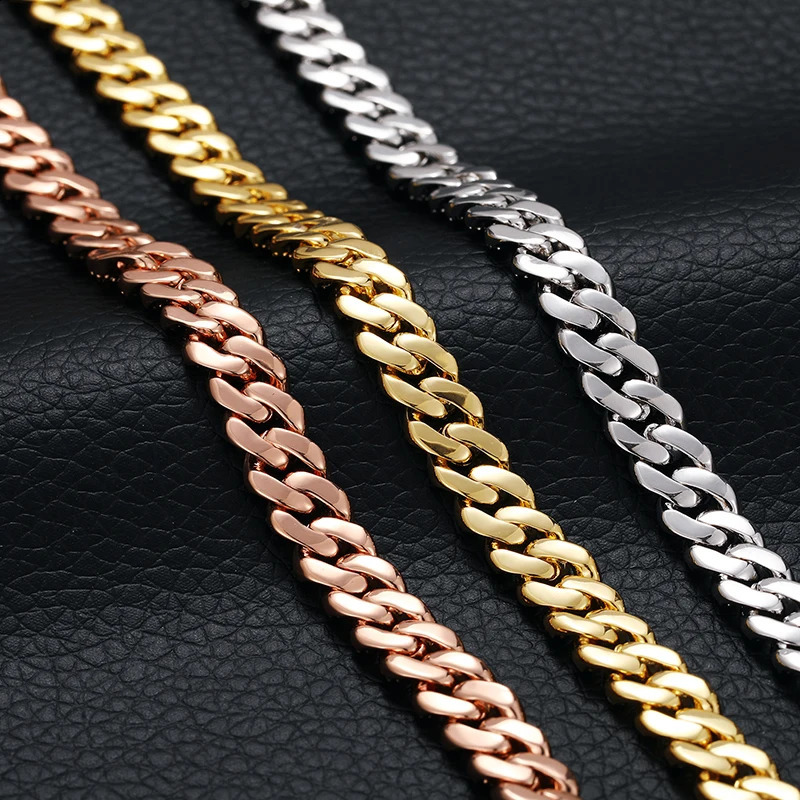 6mm 8mm Fashion Miami Cuban Chain Bracelet For Women Men Hip Hop Jewelry Cubic Zirconia Chain Gift Drop 250408