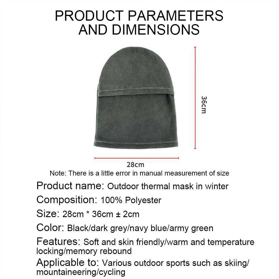 GTUBIKE Winter Warm Outdoor Riding Full Face Mask Covers Balaclava Fleece Motorcycle Skiing Face Mask Warm Windproof Cover Hat S251110