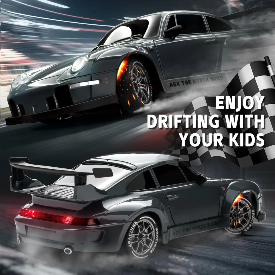 124 Rc car 4WD RC Drift car 24Ghz with Dual Drifting Tires LED Lights 20KM/H Race Toy Remote Control Car for Adults Kids 251107