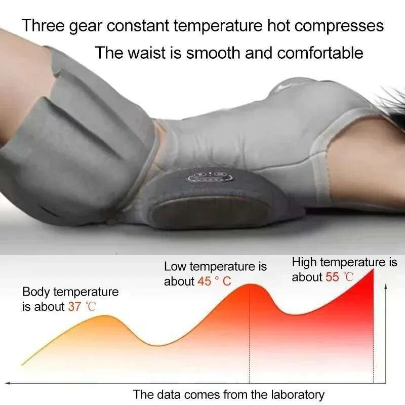 Okayso Pillow Protection Pad Massage Lying Flat Pain Waist Support Heating Vibrating Back Massager