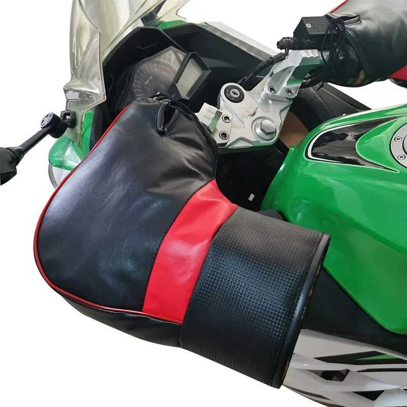 1Pair Motorcycle Scooter Battery Gloves Retrofit Car Handlebar Winter Warmer Gloves Rainproof Thickened Handlebar Cover S25118