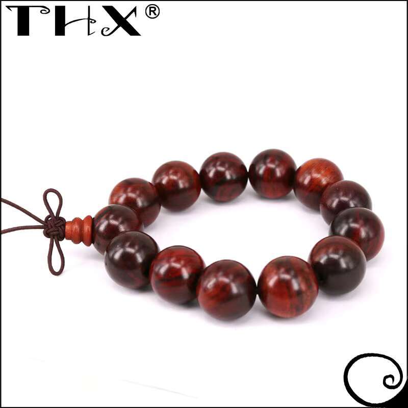 Accept 18mm red rosewood round bead bracelet