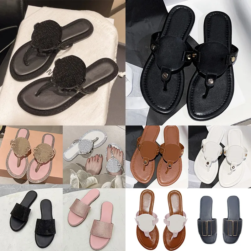 2025 Toburcg Slides miller sandals toryly Burchlies Womens Summer Herringbone Flat Bottom Beach Shoes New Designer Sandals designer slippers women 35-42 with box