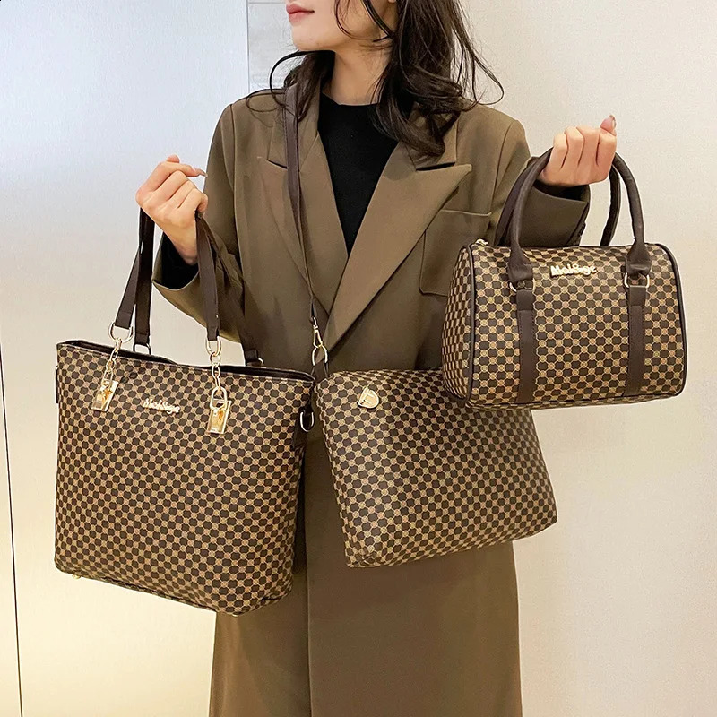 Womens bag fashion six piece set mother handbag shoulder cross body foreign trade womens clutch wallet 250401