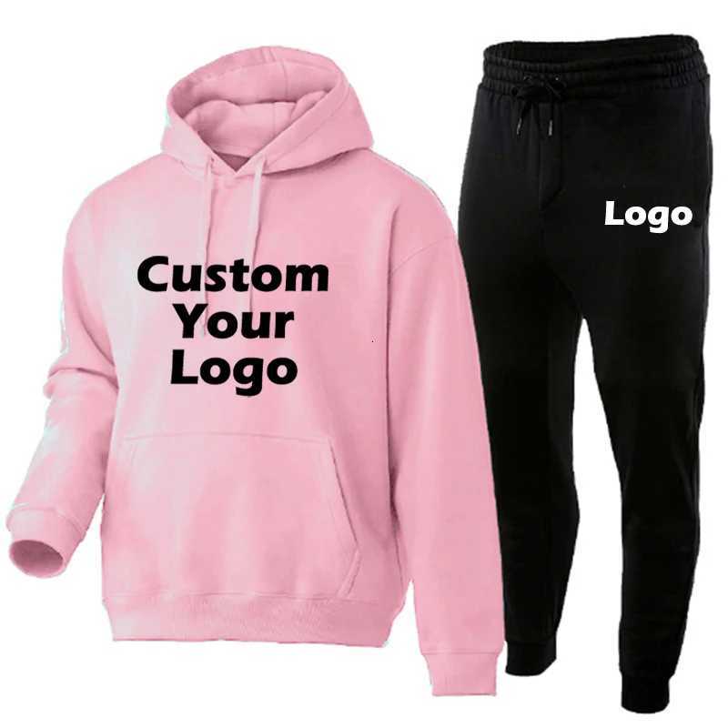 Casual Customize your Sport Suit Mens Fashion Tracksuit Basketball Hoodie Jogging Suit diy Printing Pants Oversize SetT251111