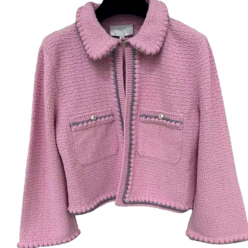 Designer clothing No, early autumn new item, Nanyou Gaoding Cha, small fragrance style, glitter round neck short jacket, women's pink