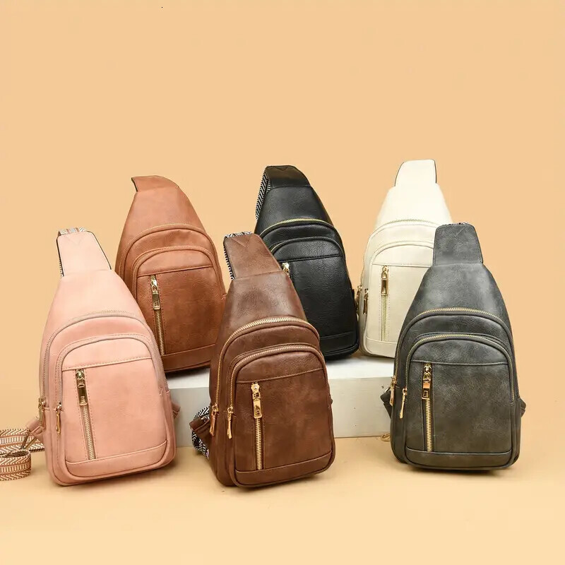 FL- Women's Crossbody Handbags Leather Women Shoulder Bag Fashion New Pattern Simple Solid Color Large Layered Practical Messenger Bag Women'