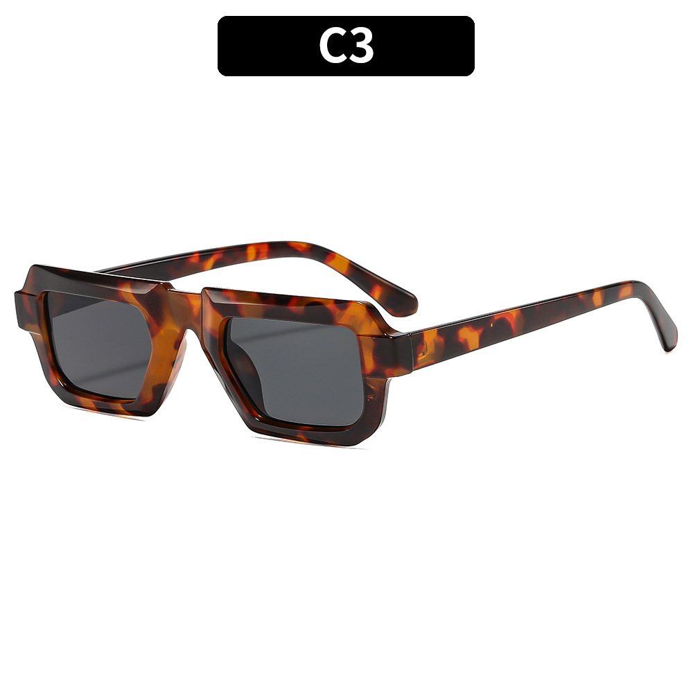 Men Square Minimalist Fashion Sunglasses UV 400 Protection European American Trendy Outdoor Sun Glasses