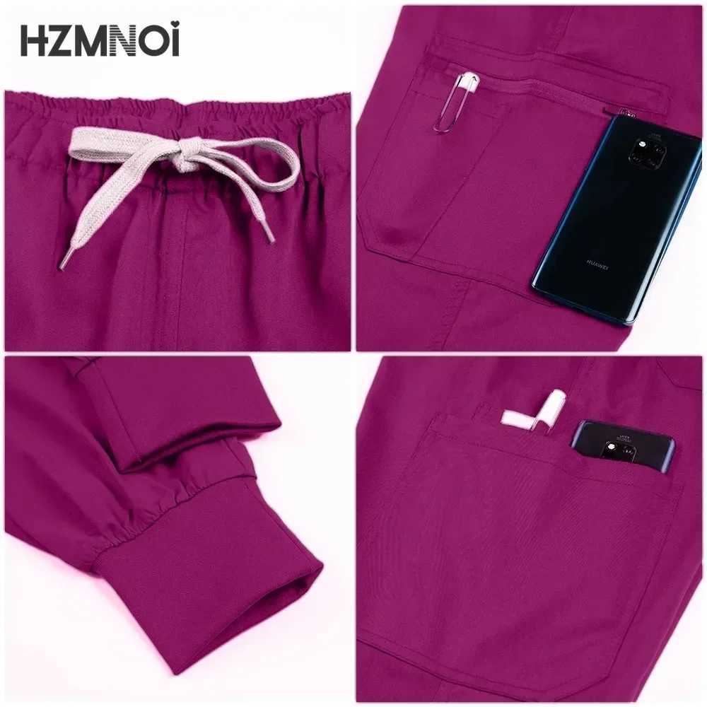 Unisex Medical Uniforms Men Women Nurse Accessories Beauty Come Nurse Scrubs Sets Doctor Dentist Workwear Clinical Tops Pants X2505281