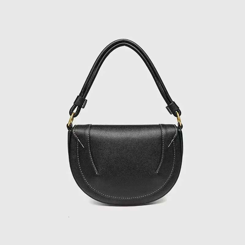 Womens bag 2025 new winter contrasting stitching decoration handbag fashion shoulder crossbody bag flip hard bagT251110