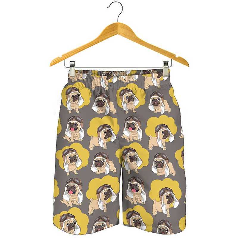 Cute pet dog 3D printed beach shorts childrens summer street ultra-fine shorts mens surfboard shorts cool swim trunksW250410