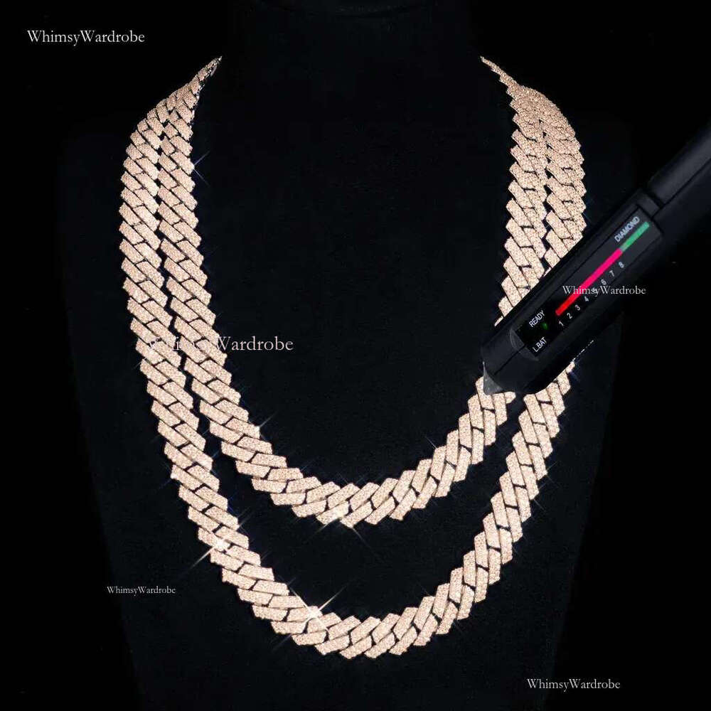 Necklace for Men Rapper JewelryPass the testFashionHip Hop 5A+ CZ Stone Bg Iced Out18mm Cuban k Chain